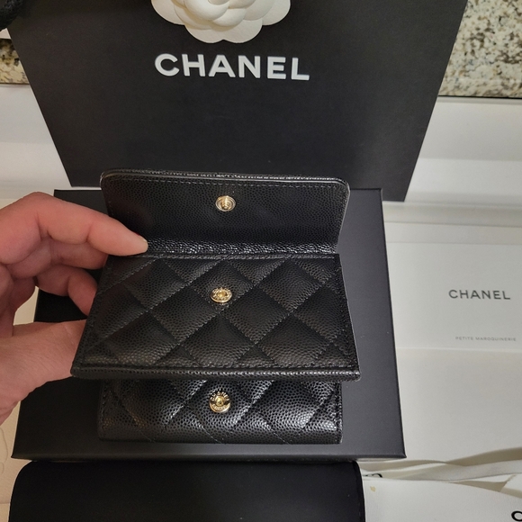 Chanel Trifold Compact Caviar Wallet - Picture 10 of 17